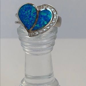 Sterling Silver Extravagant Heart Lab Op